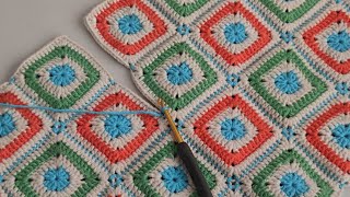 NEW METHOD! How to Join Granny Squares Together - Crochet Joining Squares Tutorial Step by Step