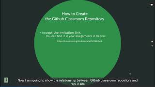 How to work the Github Classroom Repository and Repl.it together