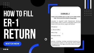 How to fill ER 1 return | The Employment Exchanges Return | @StatutorySolution