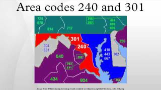 Area codes 240 and 301