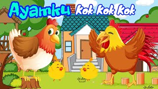 Ayamku Kok Kok Kok ~ Induk dan Anak Ayam Mencari Makan ~ Lagu Anak Indonesia