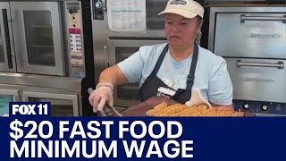 CA minimum wage increase goes into effect for fast food workers