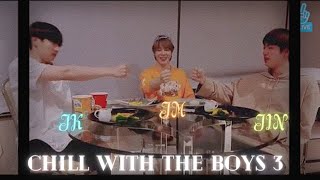 ☕️Chill with the boys3; Jimin, Jungkook, and Jin