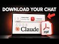 How to Export Your FULL Claude AI Chat Into a PDF Document