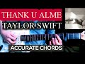 TAYLOR SWIFT - THANK YOU ALME -GUITAR STRUMMING TUTORIAL#ttpd