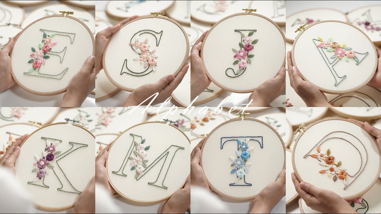 Simple Hand Embroidery Letter Patterns Free Pdf For Beginners
