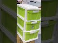 Standing chest of drawers, multicolour plastic storage with anti slip shoes & trolley wheels