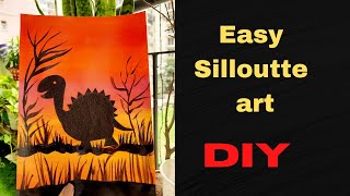 Easy Silhouette art for kids|| Painting ideas for kids | shadow craft for kids | easy painting ideas