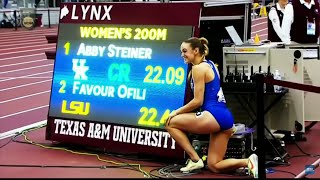 ABBY STEINER BACK TO BACK TITLES - Women's 200m  - 2022 NCAA Indoor TF Championships #highlights.