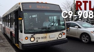 A ride on Longueuil RTL C9-908! (1998 NovaBUS LFS 1st Gen - Full HD)