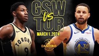 Golden State Warriors vs Toronto Raptors Full Game Highlights | March 1, 2024 | FreeDawkins