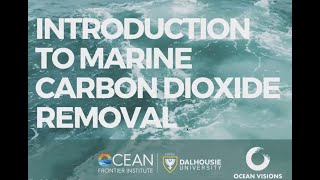 Marine Carbon Dioxide Removal 101