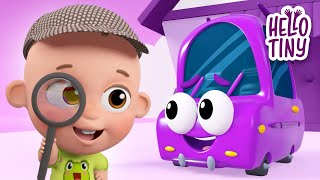 Where Are You Purple Car? 🚙 | Kids Songs and Nursery Rhymes | Hello Tiny