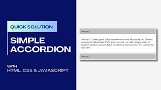 Create a Stunning Accordion with HTML, CSS, and JavaScript | Step-By-Step Tutorial