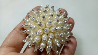 95) DIY - Tutorial || Cara Membuat Bros Landak || How to Make Pearly Hedgehog || Bros Mutiara Tetes