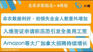 北美求职指北-E周报：6月数据类岗位招聘数量激增；入境签证积压严重，全美恐现用工荒；6月初领失业金人数增加；Amazon等大厂加拿大招聘增加（6-21-2021）