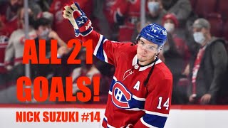 All 21 of Nick Suzuki's Goals in the 2021-22 season! Tous les 21 buts!