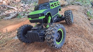 hb P-1403 vs terrain test|big hb rock crawler|1:14 scale big rc rock crawler