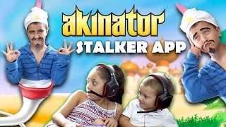 Akinator Knows Everything! STALKER APP COMES TO LIFE! Creepy GURU Fun! (FGTEEV GAMEPLAY / SKIT)
