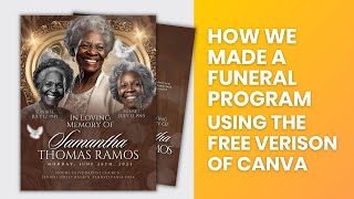 How We Made This Funeral Program Keepsake | Design A Memorial Booklet #funeralprogram #canva