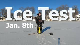 Ice Test Jan  8th. Lake Simcoe