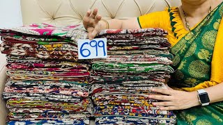 🙏🏻83419 04104🙏🏻 new special offer sale kalamkari printed cotton sarees in chirala sarees sarees