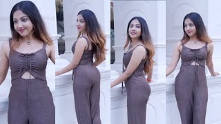 Mallu reels actress Ponnu vava hot rare boobs show in tight blouse 💦🔥 | hot ass show in tight dress🔥