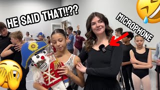 DANCERS WEAR A MICROPHONE FOR NUTCRACKER REHEARSAL 🤣💀 *fixed audio*