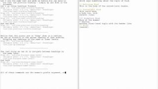 Emacs: outline-mode - navigation