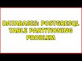 Databases: PostgreSQL table partitioning problem