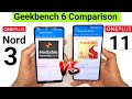 Oneplus Nord 3 vs Oneplus 11 GeekBench 6 Comparison 🔥🔥🔥