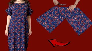 ♥️New💃 Two Ways to Wear a Summer Stylish Idea ✂️So Easy So Cute Dresses🔥 Cut and Sew Only 20 Minute