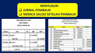 JURNAL PEMBALIK DAN NERACA SALDO SETELAH PEMBALIK - PERUSAHAAN DAGANG