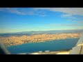 timelapse onboard landring plane barcelona