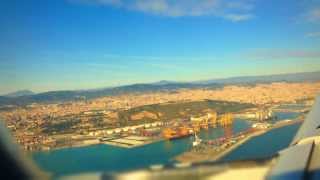 Timelapse - Onboard landring plane - Barcelona