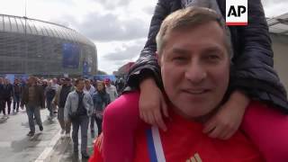 Slovakia fans celebrate Euro 2016 win over Russia