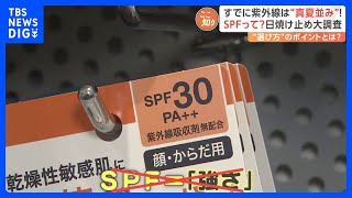 すでに“真夏並み”の紫外線！日焼け止めのSPFの選び方は？徹底調査しました｜TBS NEWS DIG