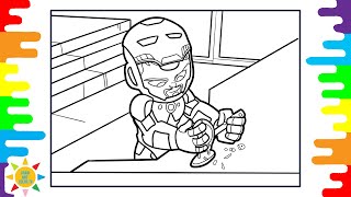 MEGA AVENGERS Coloring Pages | Iron-Man Coloring