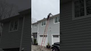 How to clean gutters from a ladder FAST