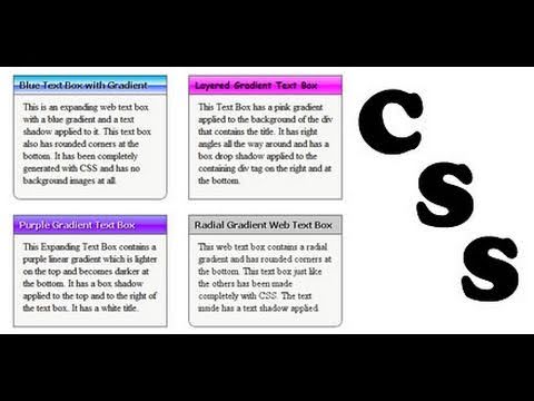 CSS Text Boxes - 1 of 2 CSS Text Boxes - 1 of 2