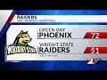 wdtn raiders net a season high 13 threes in loss to green bay