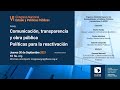 Comunicación, transparencia y obra pública. Políticas para la reactivación