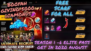 Booyah Giving 5000 Diamonds / Season 1 To 6 Elite Pass Coming / Free Scarf Event For All Tamil