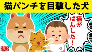 娘に猫パンチして泣かせた猫に、犬が怒った結果ｗｗｗ