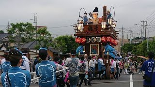 潮来祇園祭礼(2022.8.6. 中日) 七軒町 夕方の休憩後からの曳きだし