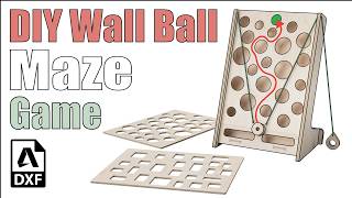 DIY Wooden Game Made on a hobby-level CNC router - Wall Ball Maze Game