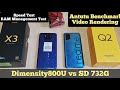 Dimensity 800U vs Snapdragon732G Comparison via Speed Test, Ram Management, Antutu & Video Rendering