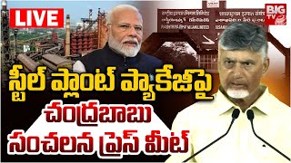 స్టీల్ ప్లాంట్ ప్యాకేజీపై CM Chandrababu Press Meet LIVE | Package For Visakha Steel Plant | BIG TV