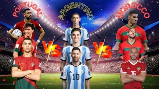 Argentina TRİO 🆚 Portugal TRİO 🆚 Morocco TRİO / (Messi, Di Maria, Hakimi, Ronaldo, Ziyech, Felix)