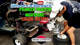 FRANKEN TRACTOR NIGHTMARE ENGINE STARTER GAS TANK LINE FILTER FLYWHEEL MAGNETO CARBURETOR INSTALL